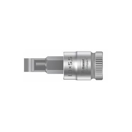 Garant Slotted Bit Socket, 1/4 inch Dr, 5.5 mm, 631609 5, 5 631609 5,5